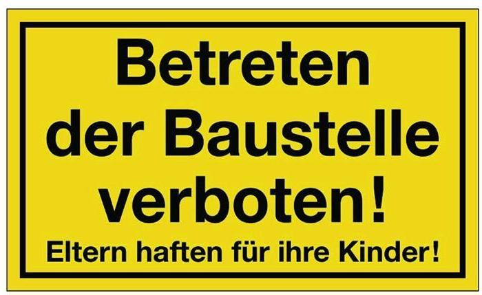 Actual product image HP Autozubehör Sign no trespassing L400xW250 mm yellow black plastic
