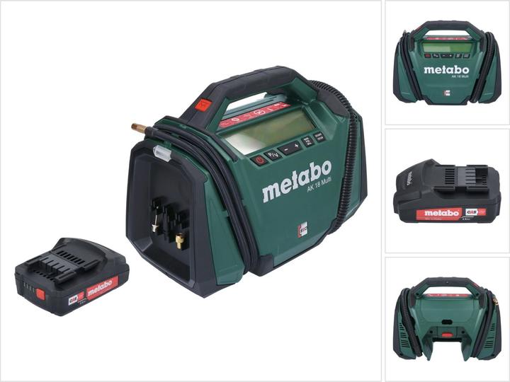 Immagine prodotto Metabo AK 18 Compressore multi batteria 18 V 11 bar + 1x batteria 2.0 Ah - senza caricatore (0 l)