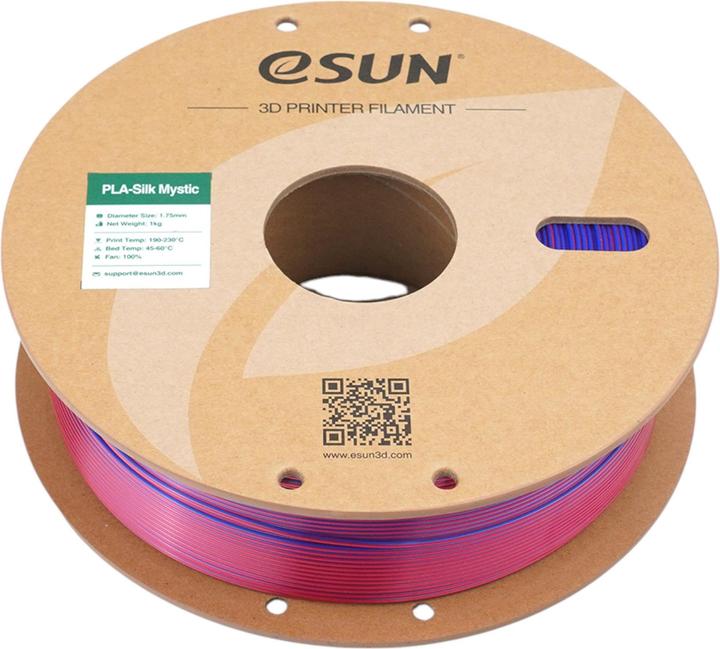 Image du produit eSUN ePLA-Silk Mystic Blau-Rot-Purple Filament 1.75mm 1Kg (PLA, 1.75 mm, 1000 g, Multicolore)