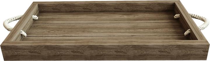 Actual product image En.Casa Sydthy serving tray with rope handle pine wood