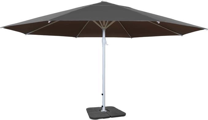 Actual product image Mendler Parasol Meran II, gastronomy market umbrella, Ø 5m polyester/aluminium pole white 28kg - anthracite