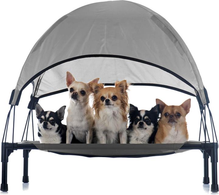 Image du produit Wiltec Transat Chien 60x45x16cm 15kg max Lit Relaxant surélevé Animal domestique protection soleil S (Chien)
