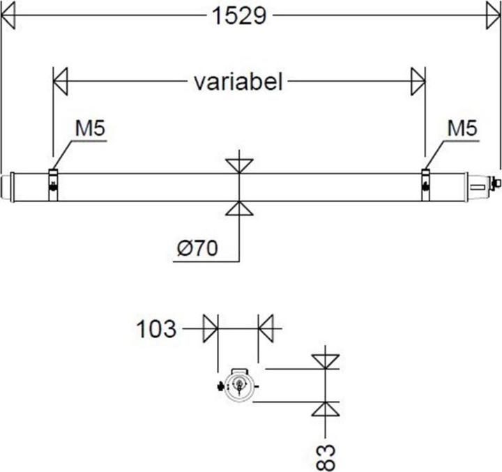 Produktbild Schuch Licht LED-Rohrleuchte 107 15L34 XR LW (3660 lm)