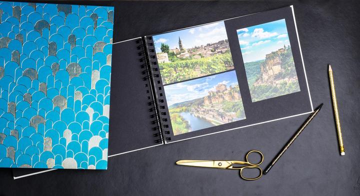 Actual product image Exacompta Album photo à spirales 50 pages noires Néo Déco - Blanc (32 x 22 cm)