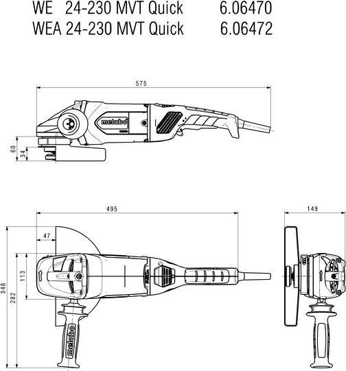 Actual product image Metabo WE 24 MVT Quick (230 mm)