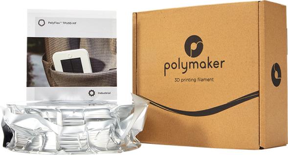Actual product image Polymaker PolyFlex TPU95-HF - White - 2.85mm (TPU, 2.85 mm, 1 g, White)