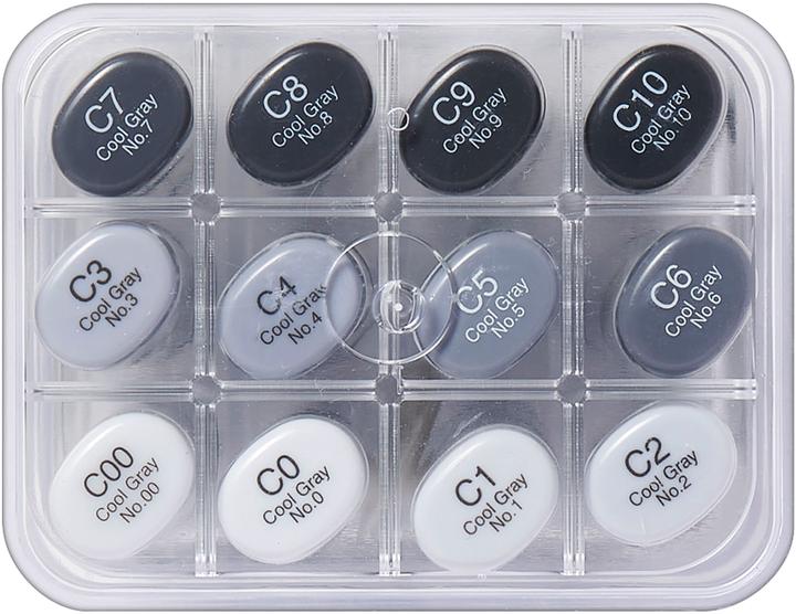 Immagine prodotto Copic Schizzo a pennarello, set di 12 "Grigio "ne CG"". (Grigio, 3 mm, 12 x)