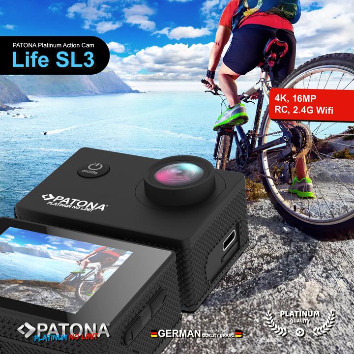 Image du produit Patona Platinum Action Cam Life SL3 4K (60p, WiFi)
