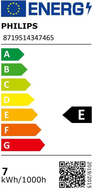 Energy Label Philips Professional CorePro (E14, 6.50 W, 806 lm, 1 x, E)