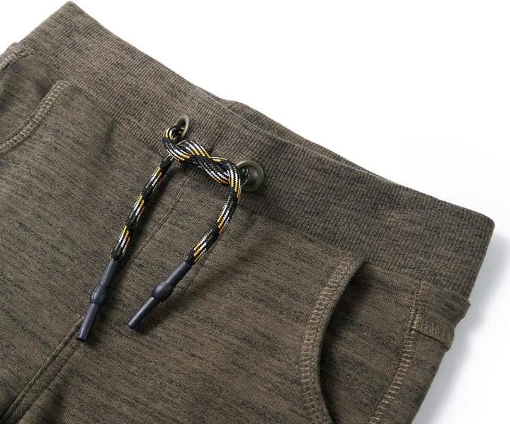 Actual product image VidaXL Kids training trousers dark khaki melange 140,Material (140)