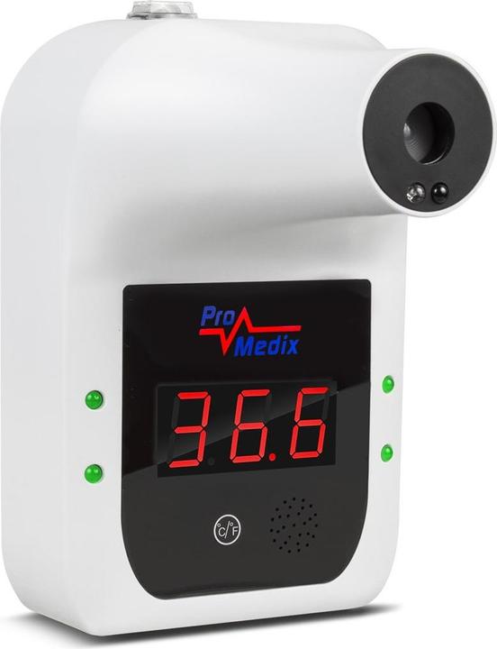 Promedix Berührungsloses Infrarot-Wandthermometer zur Messung der Körpertemperatur (Stirn, Handgelenk) PR-685 (Stirn, Berührungslos)