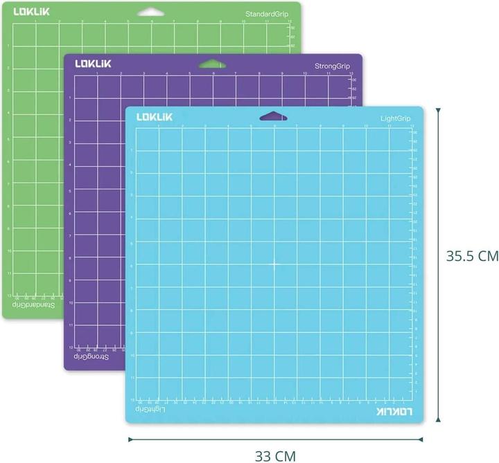 Image du produit Loklik Cutting Mat Fabric Grip - Pack de 3 - bundle (vert,violet,bleu)