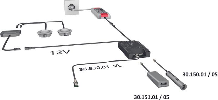 Produktbild Halemeier IR-Türkontaktschalter MultiSwitch2 12 / 24 / 230 V