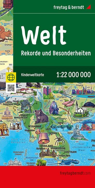 Produktbild Weltkarte für Kinder, 1:20.000.000, gefaltet, freytag & berndt