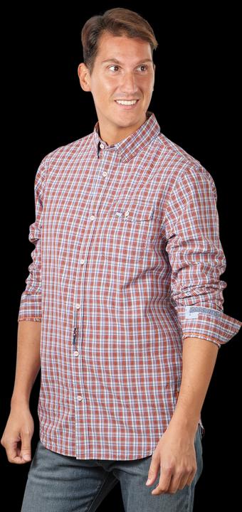Actual product image Scotch & Soda Check Mix Shirt Long Sleeve White/Multi (L)