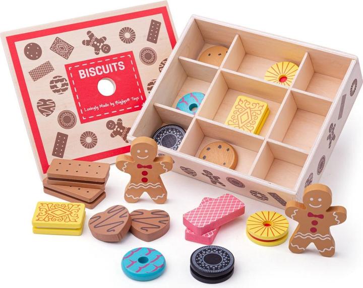 Actual product image Bigjigs Wooden box with cookies