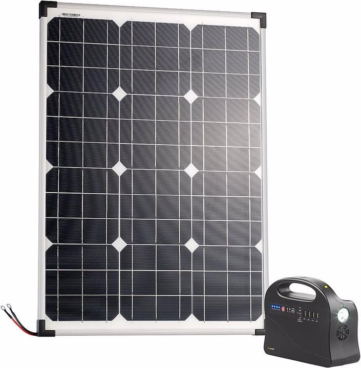 Revolt Solar-Strom-Set mit Generator-Powerbank & 50-Watt-Solarpanel, 26,4 Ah (97 Wh, 1.20 kg)