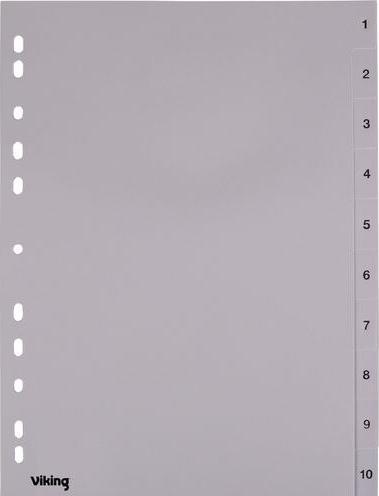 Produktbild Office Depot Register A4 10-teilig Grau 4-fach