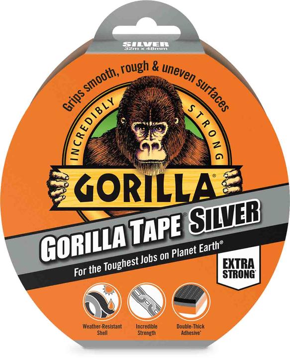 Gorilla Panzerband, Polyethylen Silber, 0.18mm x 48mm x 8.2m (48 mm)