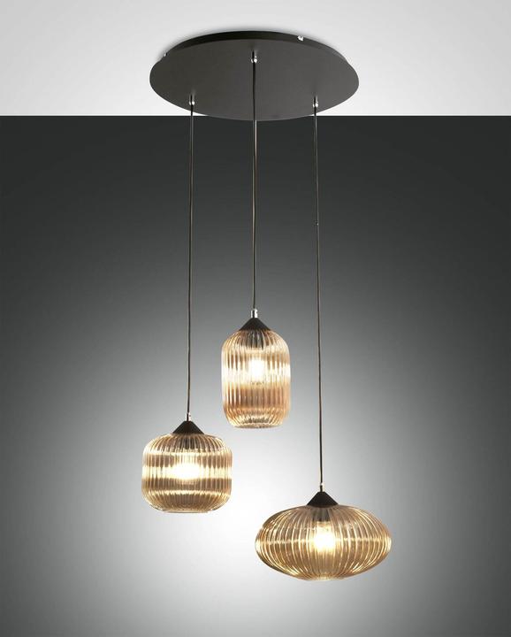 Image du produit Fabas Luce Suspension Nordal E27 Ø580mm noir ambre (E27)