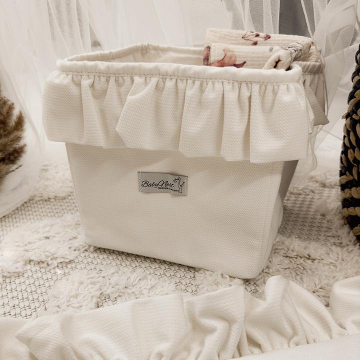 Produktbild Baby-Nest Wickelauflage Velvet Inklusive Abnehmbare Wasserdichte Unterlage | Cream (80 x 75 cm)