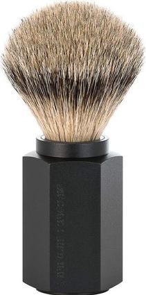 Actual product image Mühle HEXAGON Shaving Brush with Silver Tip Graphite (Shaving brush)