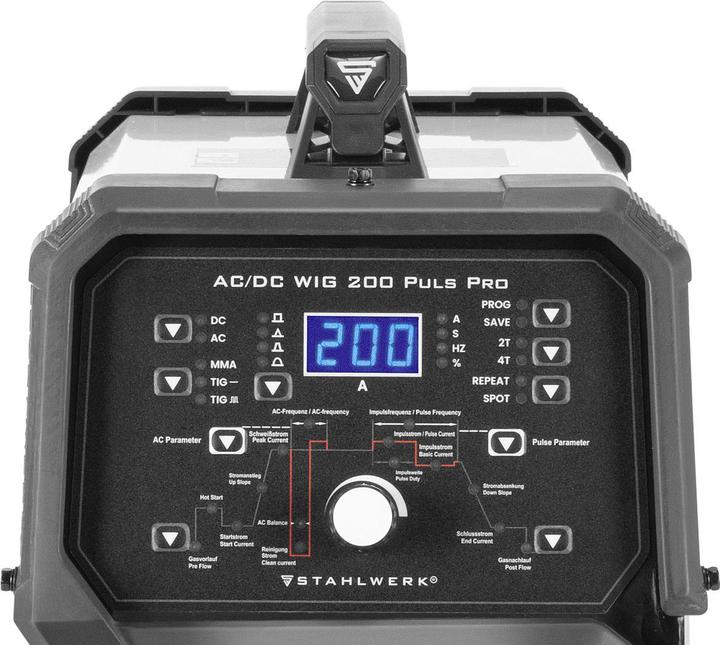 Produktbild Stahlwerk Digitales Schweissgerät AC/DC WIG 200 Puls Pro IGBT Inverter 200A