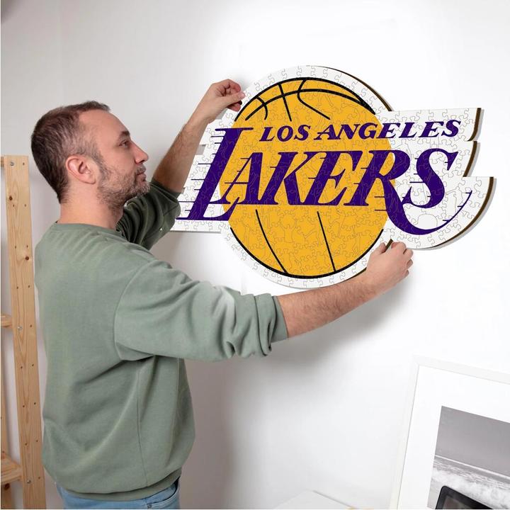 Actual product image Iconic NBA - Los Angeles Lakers - Logo - Wooden Puzzle Size M (270 pieces) (270 pieces)
