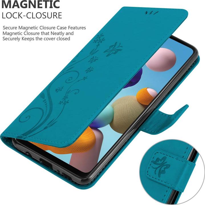 Productafbeelding Cadorabo Bloemen Boekomslag (Samsung Galaxy A21)