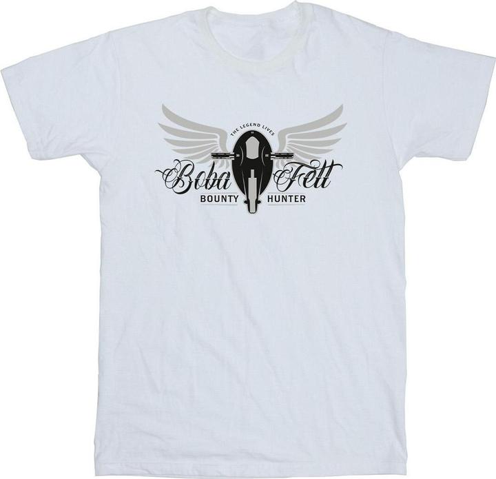 Image du produit Star Wars - T-shirt THE BOOK OF BOBA FETT LEGEND LIVES SHIP CREST - Homme (M)