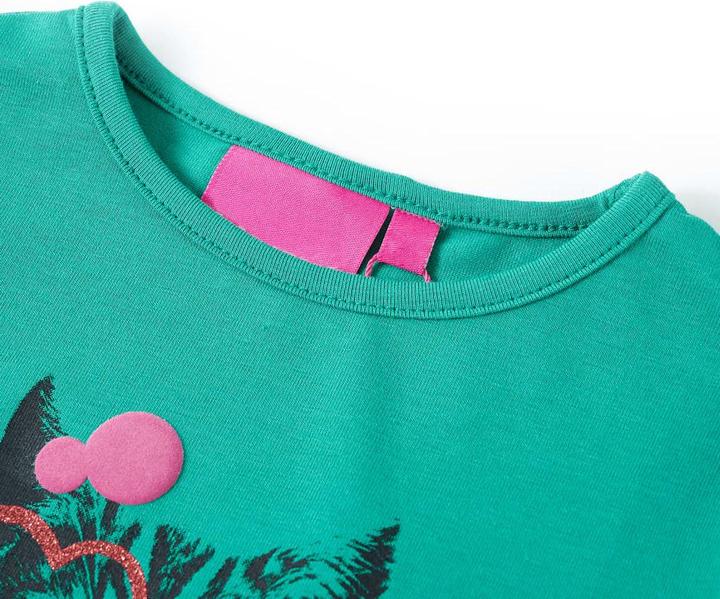 Produktbild VidaXL Kinder-Langarmshirt Hellgrün 104,Material: 95 % Baumwolle (104)