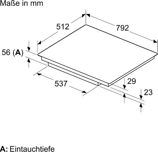 Produktbild Siemens iQ300, Induktionskochfeld, 80 cm, Schwarz, flächenbündig (integriert), EH801HFB1E