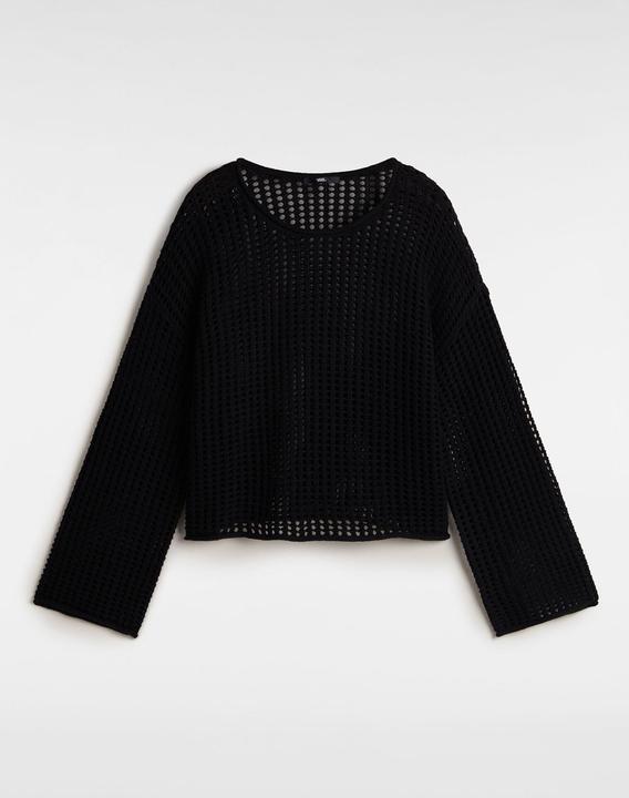 Vans Mila Open Knit Crop Crew Black (L)