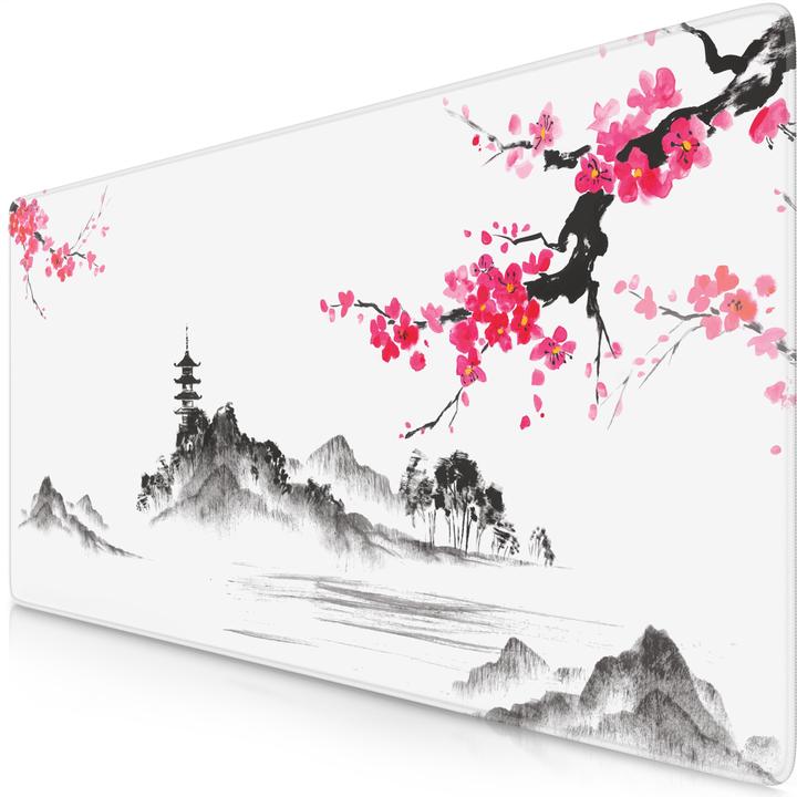 Actual product image Titanwolf Gaming Mouse Pad, 900 x 400mm XXL Speed Gaming Mouse Mat, Mousepad Extra Large Surface, Ink Sakura (XXL)