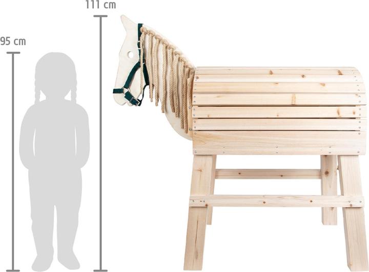 Actual product image small foot Wooden horse