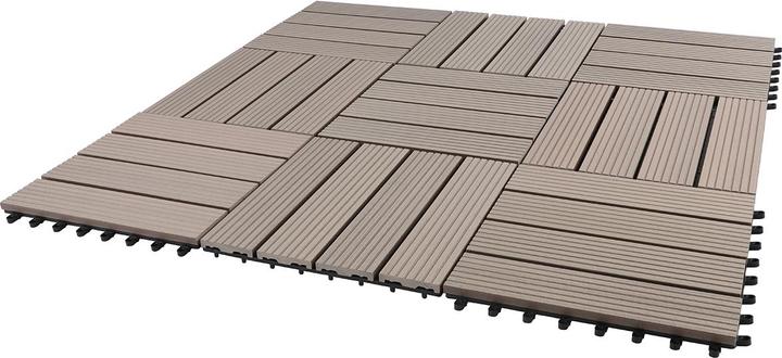 Actual product image Gartec Click Tiles WPC Taupe (9 x, 30 x 30 cm)