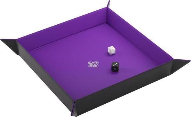 Image du produit Gamegenic GGS60047 - Plateau de dés magnétique carré noir et violet