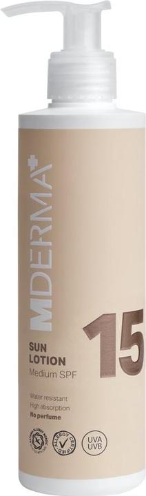 Actual product image MDerma SUN15 Sun Lotion SPF 15 200 ml (Sun lotion, SPF 15, 200 ml)