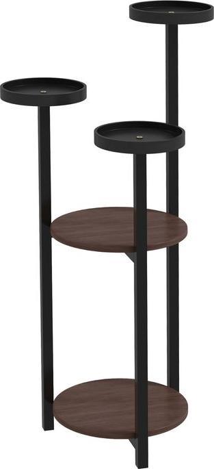 Immagine prodotto Swisshandel24 Piantana in legno, con 5 livelli, ripiano per piante, marrone, 28 x 28 x 87 cm