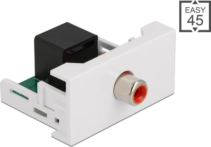 Produktbild Delock Easy 45 Modul Cinch Buchse zu RJ45 Buchse 22,5 x 45 mm (Klinkenadapter)