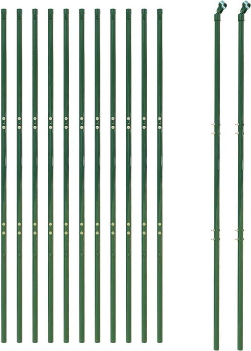 Produktbild VidaXL Maschendrahtzaun Grün 2x25 m Verzinkter Stahl, Farbe