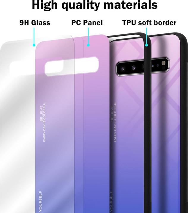 Image du produit Cadorabo Couverture en verre TPU 2 couleurs (Samsung Galaxy S10 5G)