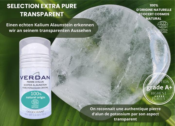 Actual product image Verdan Alum Stone Deodorant Stick Mineral (Stick)