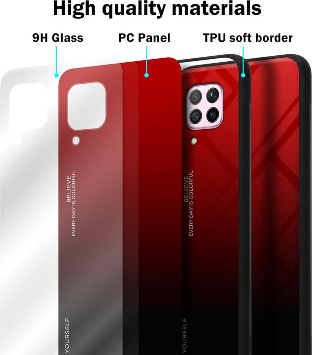 Actual product image Cadorabo TPU 2 colors glass cover (Huawei Nova 7i, Huawei P40 Lite)
