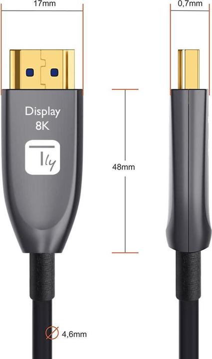 Produktbild Techly HDMI 8K 60Hz AOC LWL Kabel 15m (15 m, HDMI)