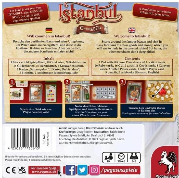 Actual product image Pegasus Istanbul - Choose & Write (German)