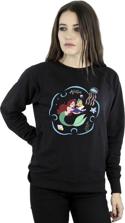 Actual product image Disney Womens/Ladies The Little Mermaid Reading A Book Sweatshirt (S)