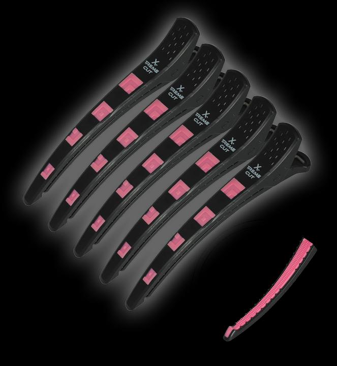 Akashi X-Treme Cut Color Clips Schwarz/Pink 5 Stk. (5 Stk.)