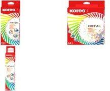 Energy Label Kores KROMAS coloured pencils, box of 24, 3-sided soft lead, lime wood for easy sharpening (Multicoloured, 1 x)