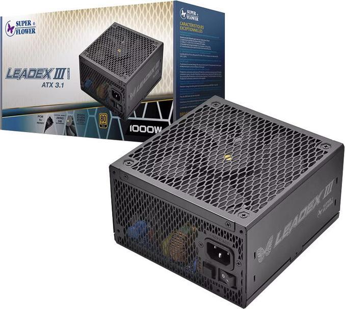 Actual product image Super Flower LEADEX III GOLD UP 1000W 80 PLUS Gold Netzteil, PCIe 5.1, ATX 3.1 - 1.000 Watt, schwarz (1 W)